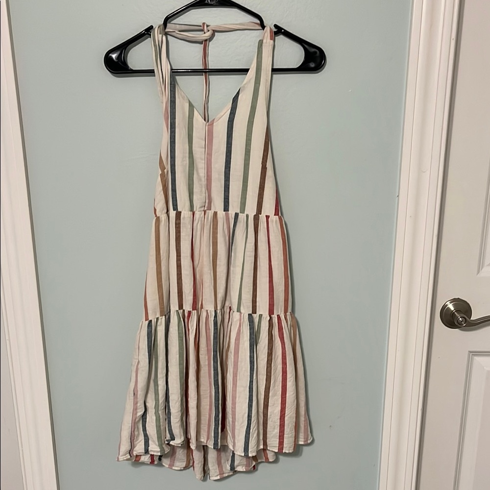 American Eagle Outfitters Multicolor Striped Backless Dress